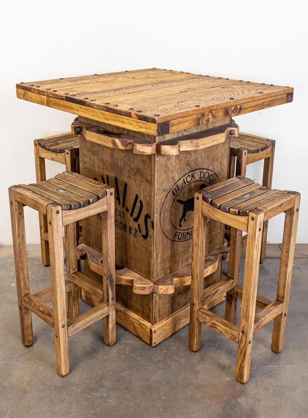 Wood Slat Stools