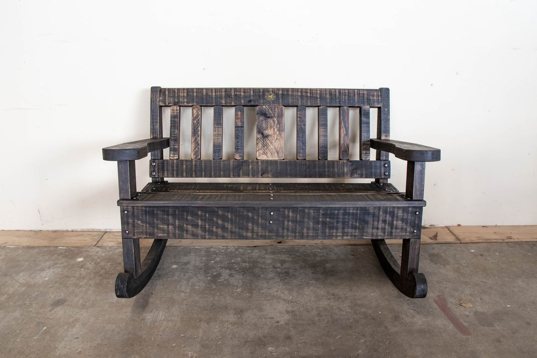 1.2m macrocarpa garden rocker in Charcoal
