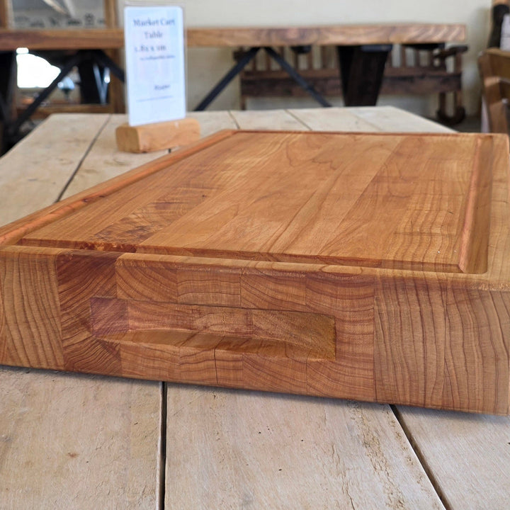 Macrocarpa chef's board with juice groove