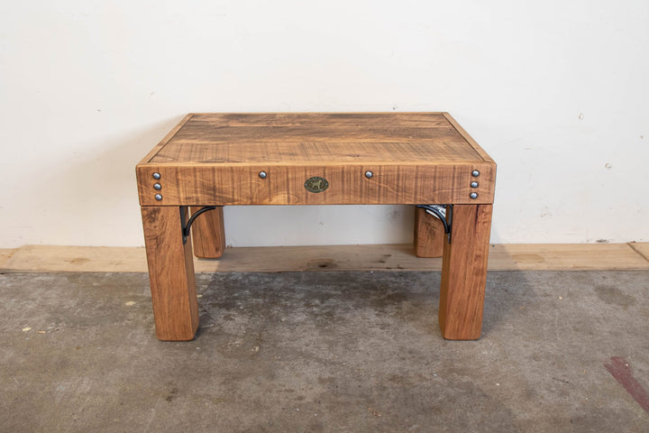 800mm x 600mm High Country coffee table in Antique Brown macrocarpa