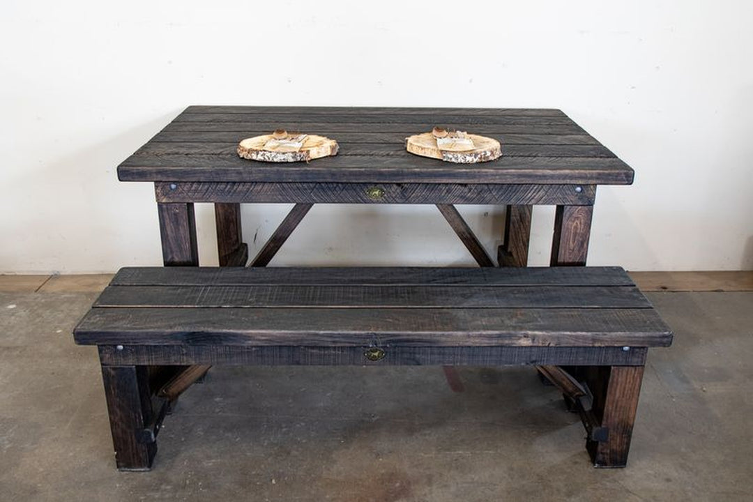 1.5m square Pioneer outdoor table in Charcoal